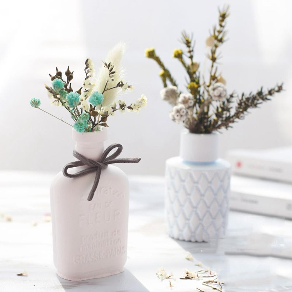 Lanfy Cetakan Plester Mini Kerajinan Pot DIY Vas Ornamen Cetakan Tanah Liat