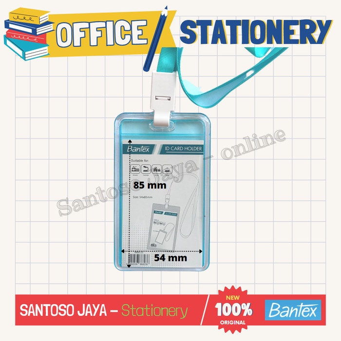 

ID Card Holder BANTEX Transparant Lanyard Portrait - Tali Clear # 8868