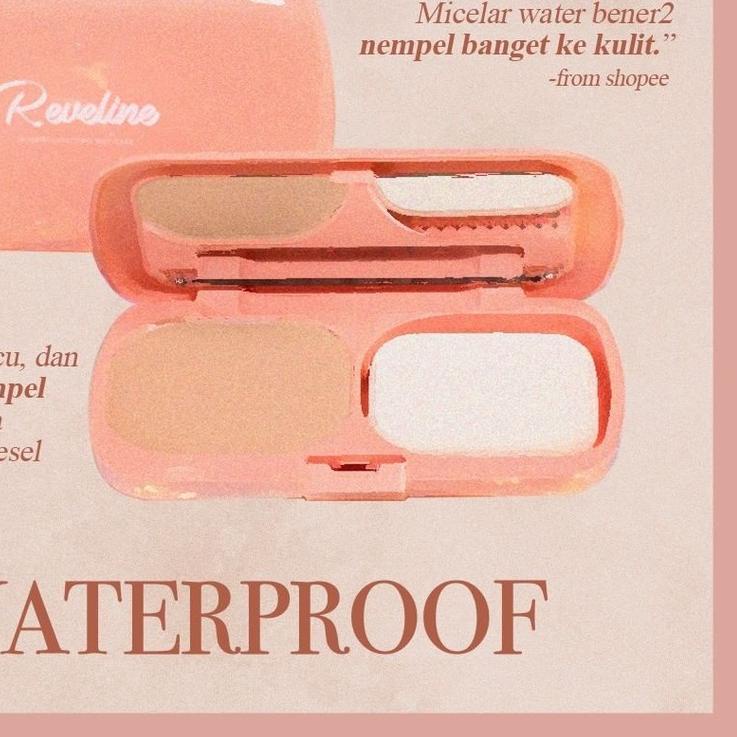 ☈ REVELINE Brightening Two Way Cake Makeup Bedak Padat: Ivory, Natural, Tropical 14gr ✻