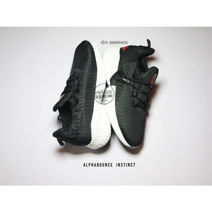 Sepatu Adidas Alphabounce instinct black red