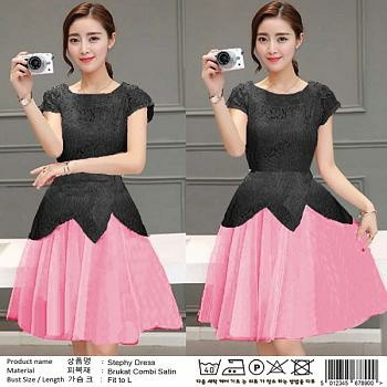 016 STEPHY PARTY DRESS # Pakaian Wanita Dewasa  Gaya Kekinian Baru Murah Grosir Tanah Abang