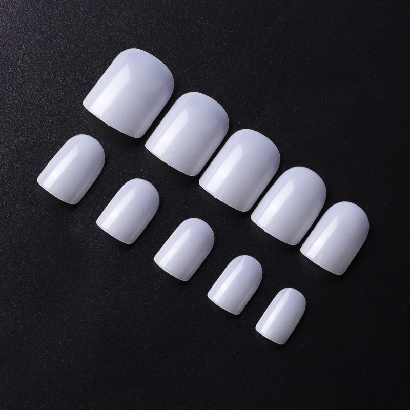 20 PCS Kuku Palsu Transparan Square (no 0-9) / Fake Nails Transparant