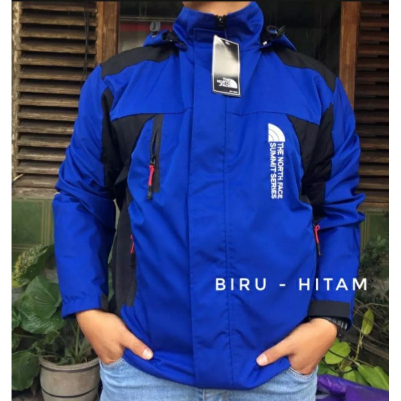 Jaket gunung /Jaket pendaki gunung pria / jaket murah / jaket outdoor TNF summit seriez-BIRU - HITAM