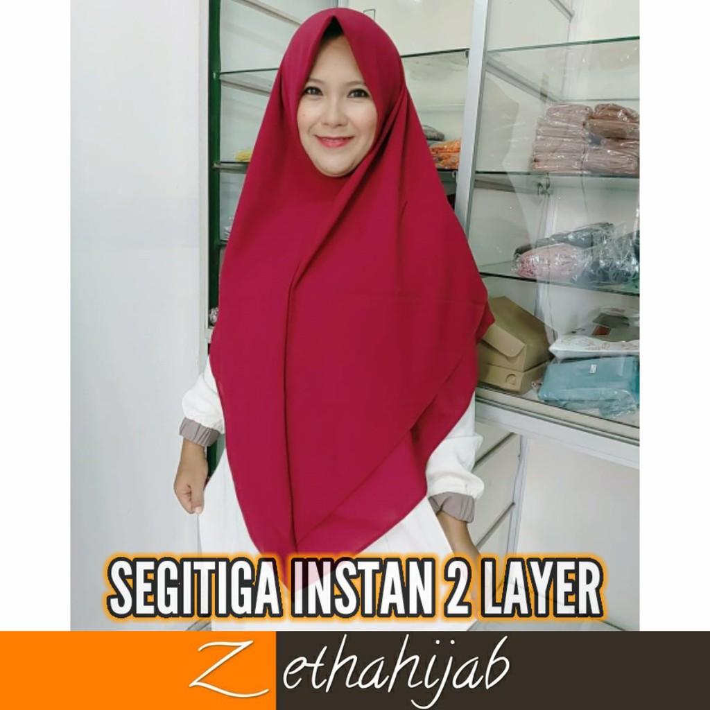 JILBAB SEGITIGA INSTAN | 2 LAYER 2 LAVIS CERUTI