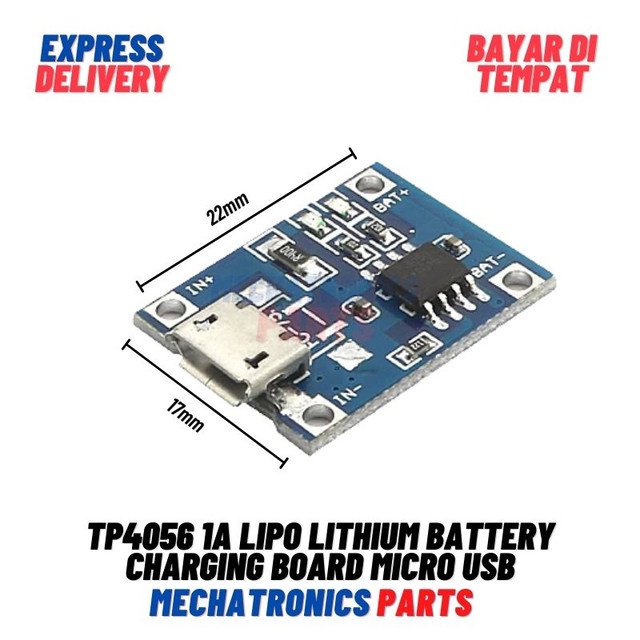 TP4056 1A LIPO LITHIUM BATTERY CHARGING CHARGER BOARD MICRO USB