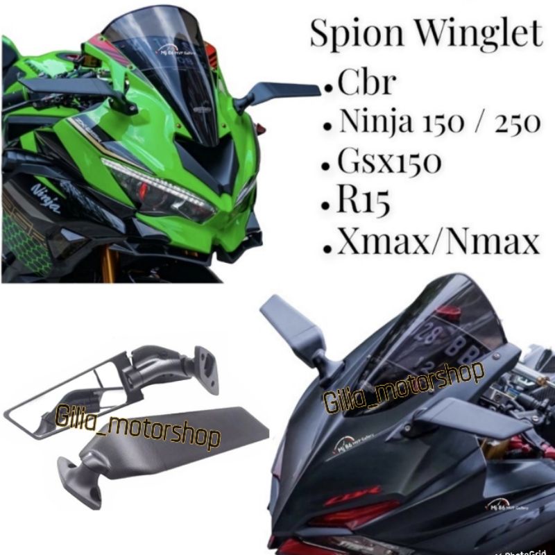 Spion Winglet Kawasaki ZX 10R Zx25r Spion winglet Full CNC Universal motor Fairing