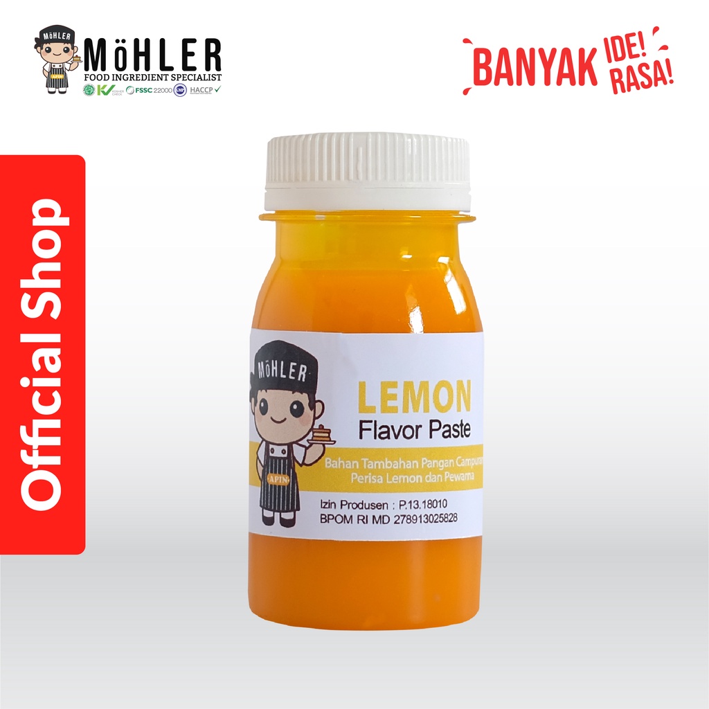 MOHLER Pasta perisa pewarna LEMON (KLIK KOMBO HEMAT UNTUK BELI 1 GRATIS 1)