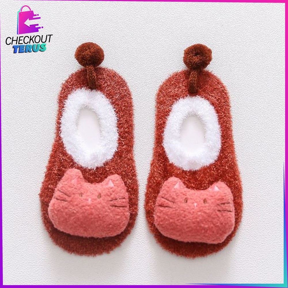 CT P15 Sepatu Prewalker Anak Bayi Kaos Kaki Korea Style Kaus Kaki Anak Bayi Lembut Motif Animal Baby Socks Sepatu Kaos Kaki Bayi Lucu