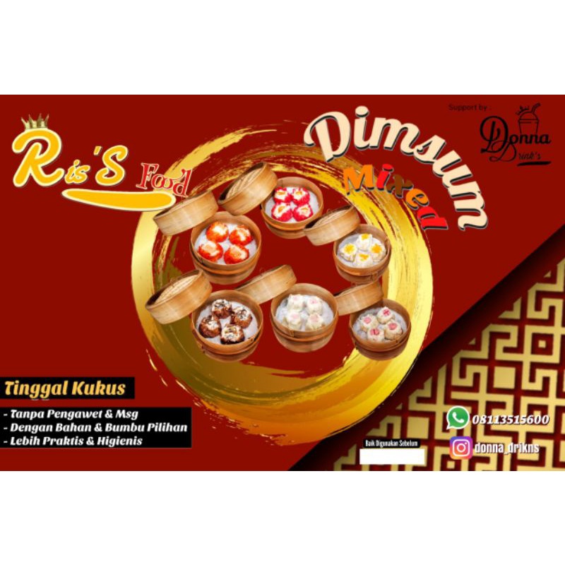 

Dimsum Premium Frozen Berbagai Varian, Halal (Ris'sFood). Per Pack