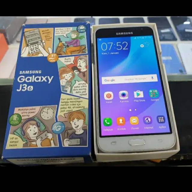 Second Samsung j3 2016 ex resmi sein fullsett original muluss apikk nominus