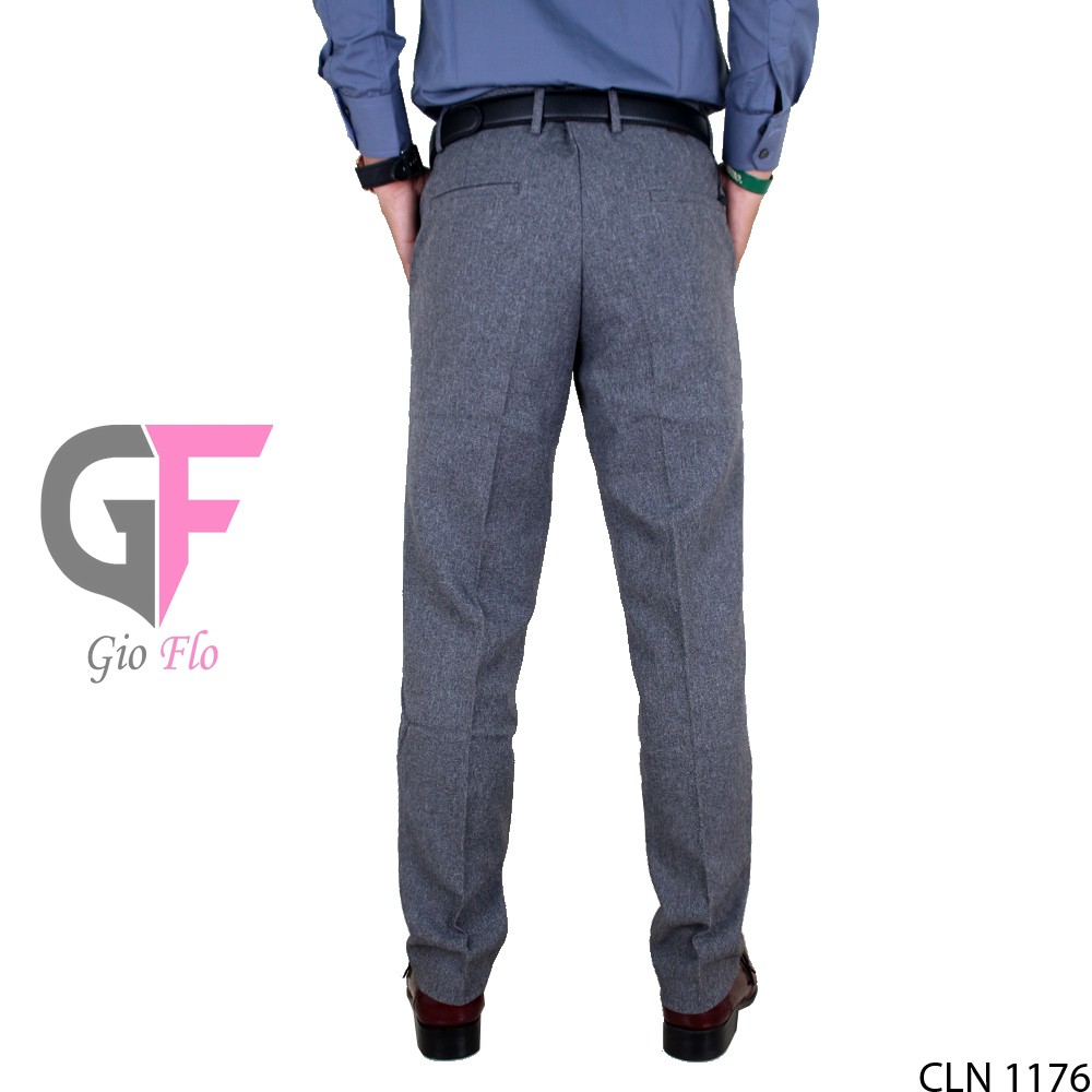 GIOFLO Celana Kerja Slim Fit Polos Formal Terbaru Pria Grey / CLN 1176