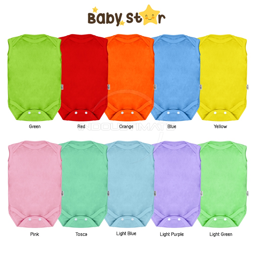 1Pcs BABY STAR Jumper Kutung Bayi BCS-177 Jumpsuit Bayi Tanpa Lengan Baju Bayi Pakaian Bayi Jumper bayi Jumsuit bayi Baju Tidur Bayi Laki Laki Perempuan Newborn BCS-175 BCS-179