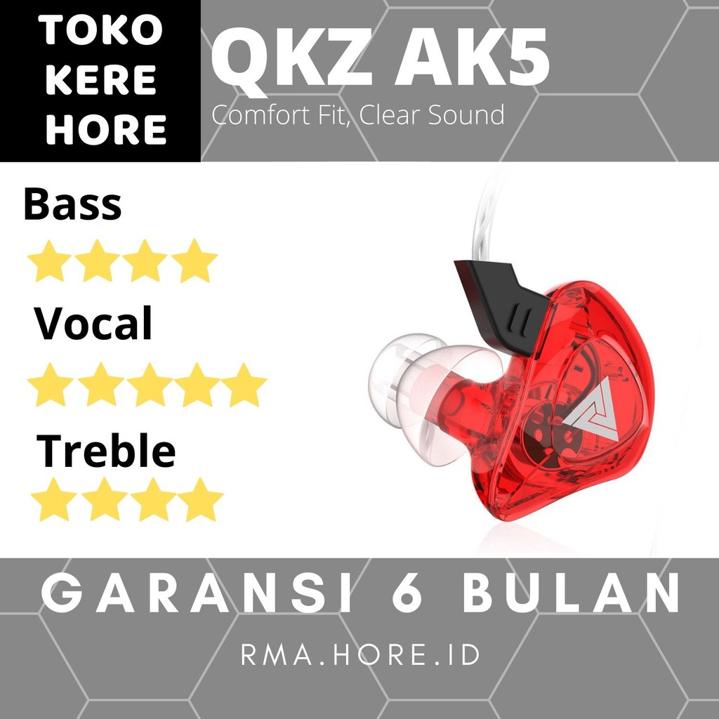 [Dikirim dari Jakarta] QKZ AK5 Sport Running Earphone with mic