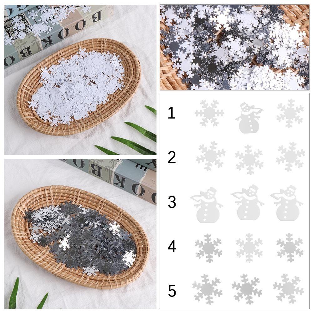 Solighter 14g Snowflakes Confetti Art &amp; Craft Sprinkle Dekorasi Festival Ornamen Natal