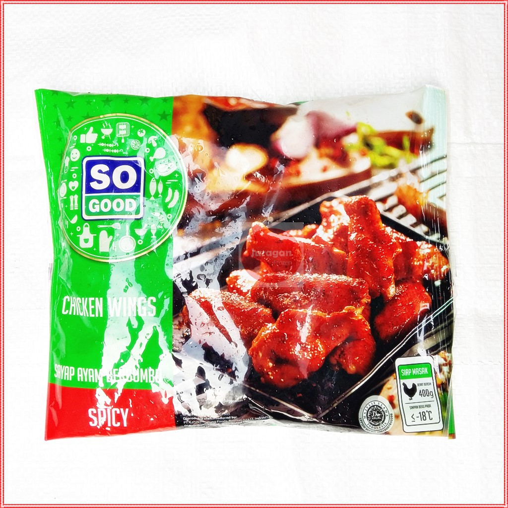 

SO GOOD CHICKEN WINGS SAYAP AYAM FROZEN MURAH SIAP GORENG 400GR