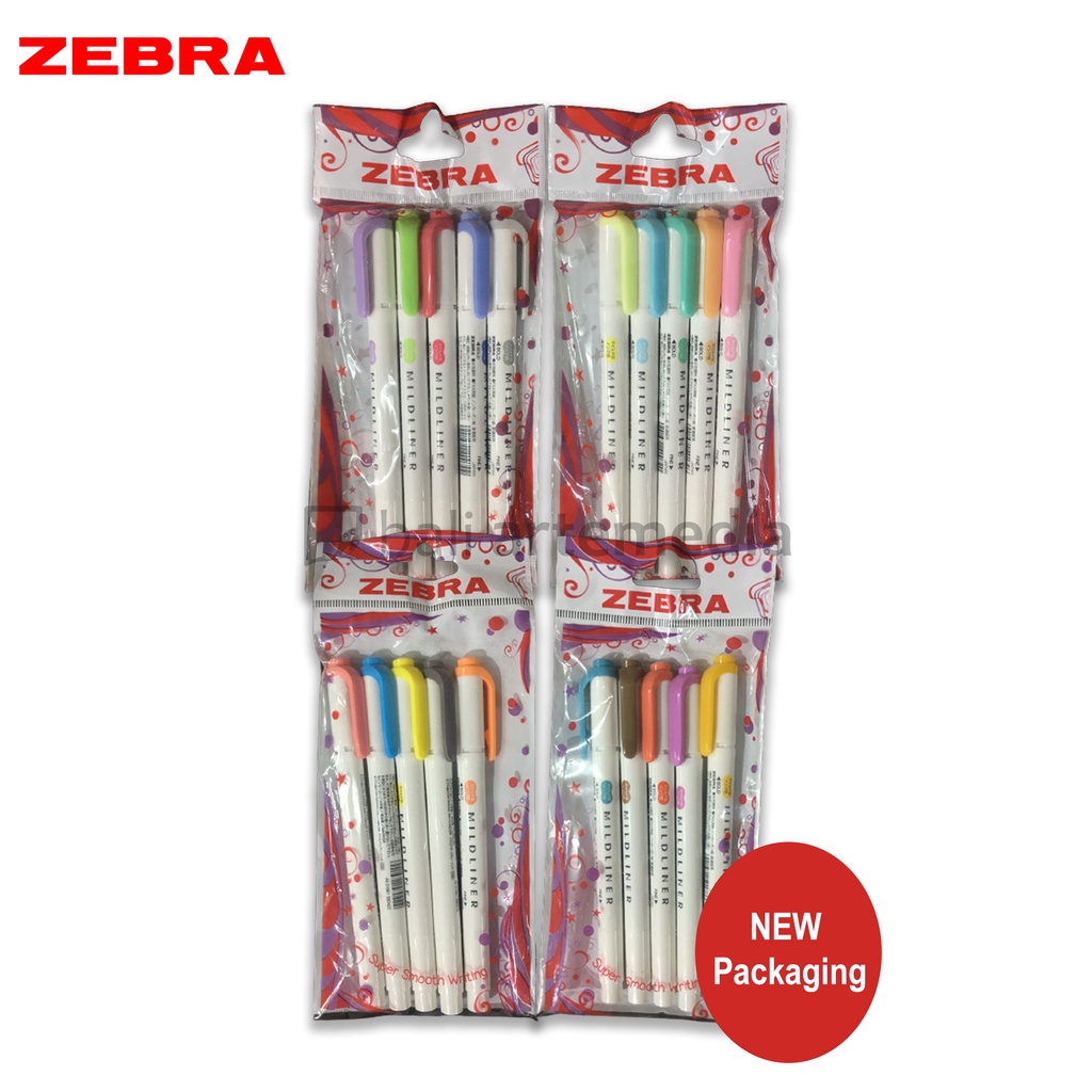 Zebra Mildliner Double-Sided Highlighter - 5 Color Set