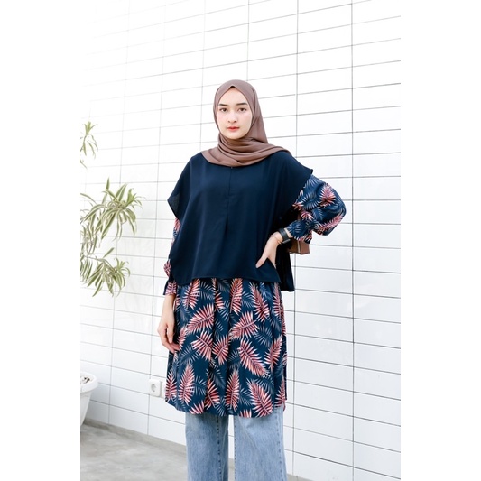 EDISI MOTIF NAVY (Gamis Bigsize, Tunik, Blouse)