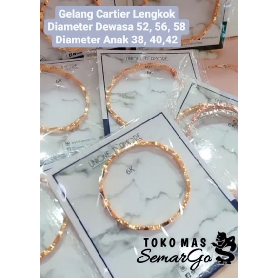 Gelang Emas Cartier Lengkok Anak