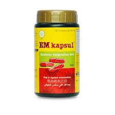 EM KAPSUL MEMPERLANCAR MENSTRUASI & MEREDAKAN NYERI HAID
