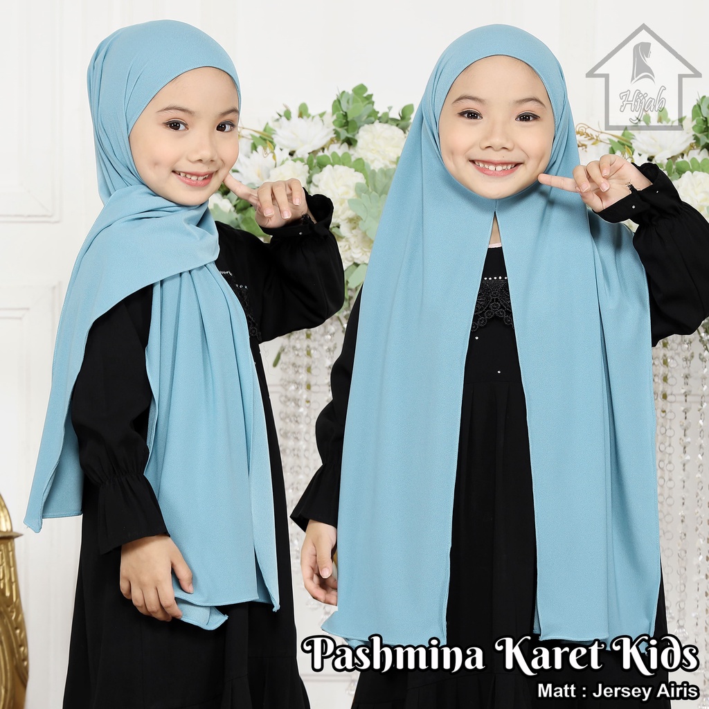 Pashmina Instan Karet Kids Jersey Airis Kerudung Pashmina Anak Hijab Anak Jilbab Instan Rumah Hija'b