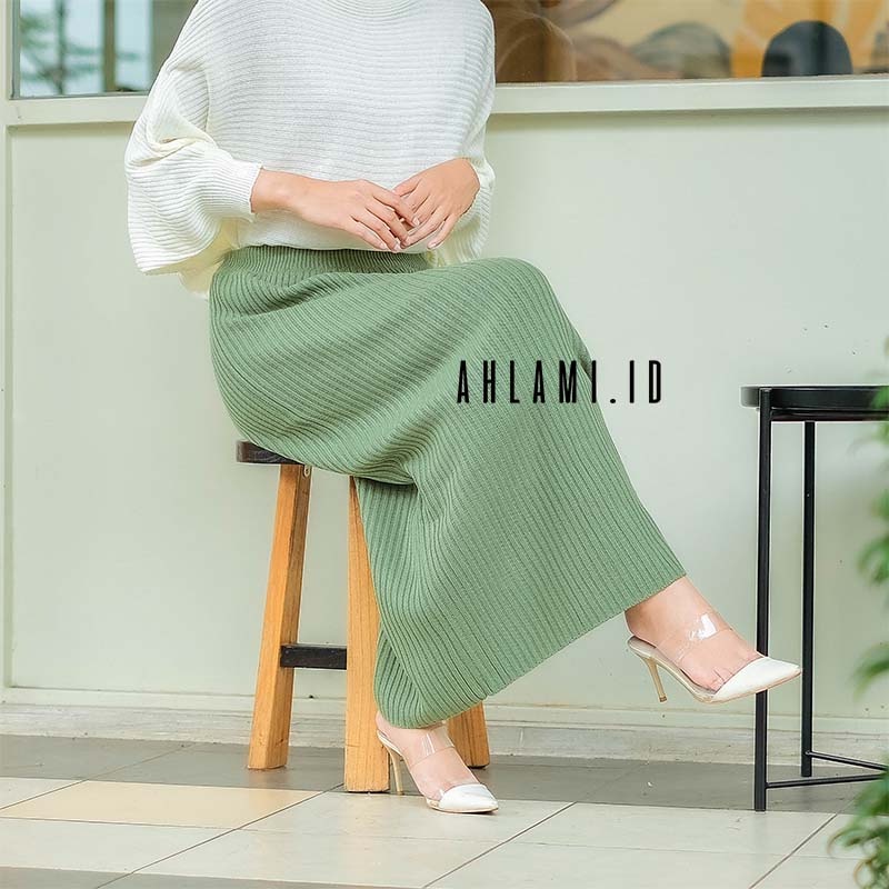 Ahlami- Kala Skirt Rok Rajut Premium Rok Span Knit Tebal Rok Rajut Span Rok Span Premium Rok Kerja Rok Formal Premium