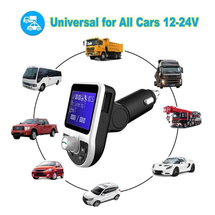 Dual USB Car Charger BT39 3.1A Handsfree Bluetooth V4.1 FM Transmitter Music Player Car Kit