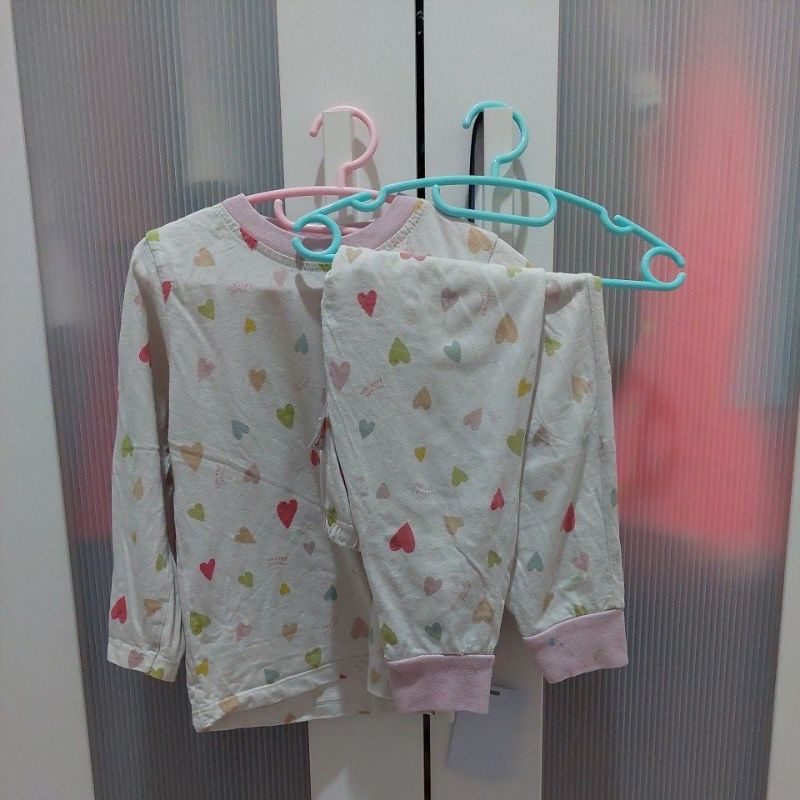preloved velvet junior bamboo cotton mix match premium pajamas piyama pjs pj set lengan panjang baju
