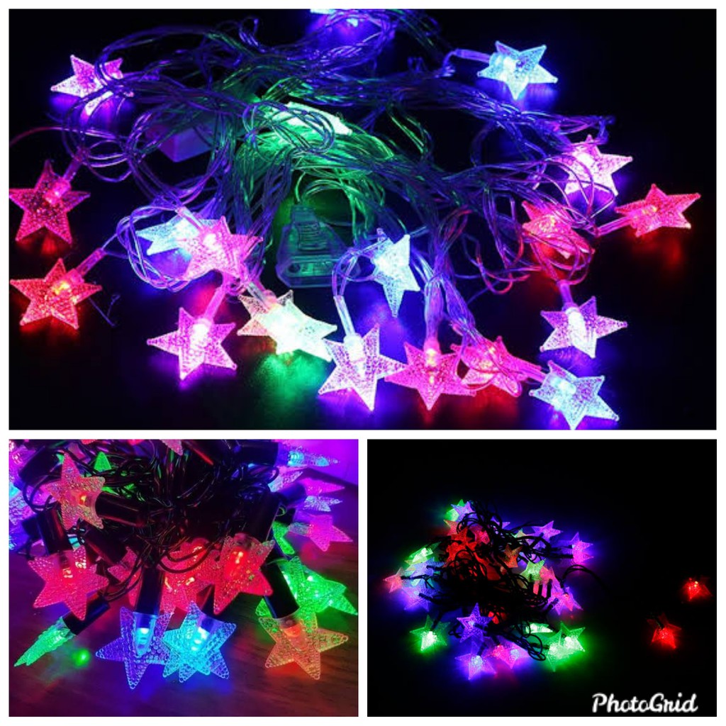 LAMPU HIAS BINTANG TUMBLR LAMPU NATAL TERMURAH BENTUK BINTANG KELAP KELIP