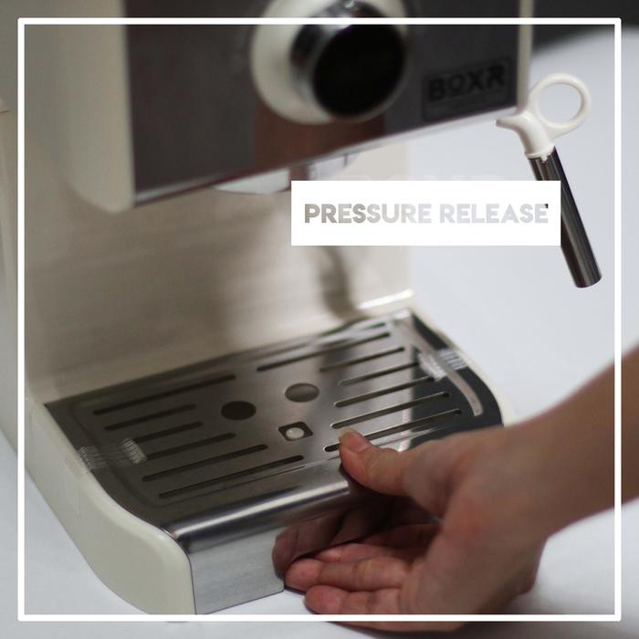 Paling Laku Boxr Espresso Maker Mesin Kopi Espresso Machine Cappuccino Latte Art - Putih Terbagus