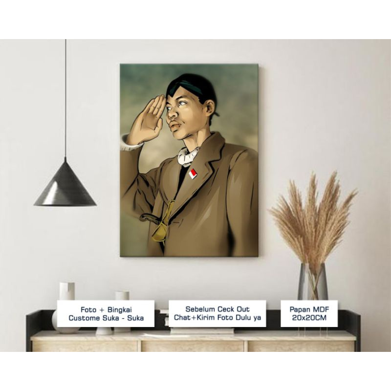 Bingkai + foto jenderal soedirman [20x30]
