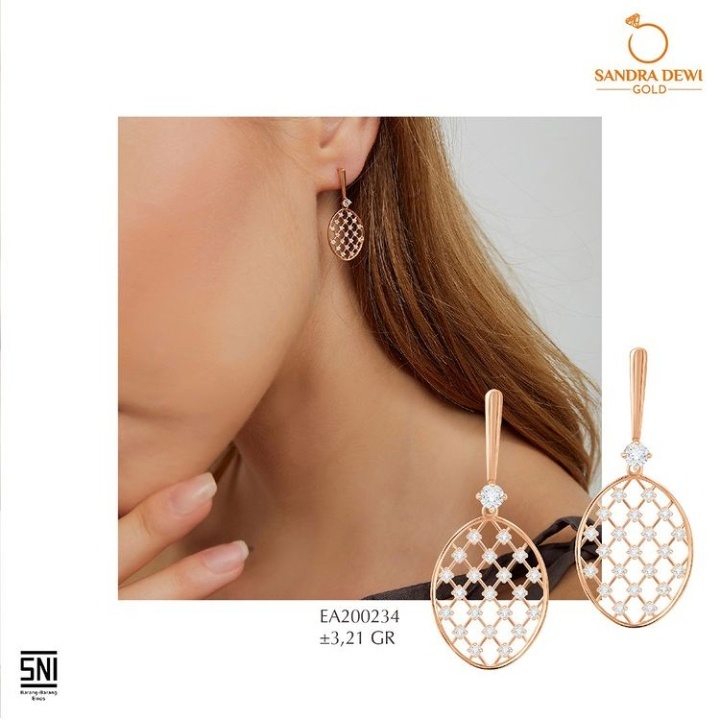 Anting Sandra Dewi Gold Lace Collections EA200234