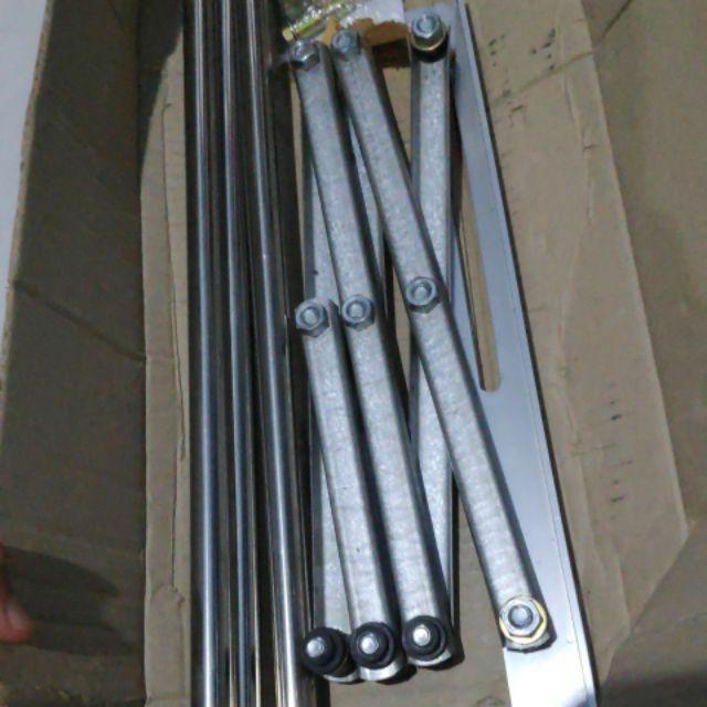 Jemuran Dinding Drying Laundry Stainless Anti Karat Jemuran Lipat Gantung 3 Galang Single 0.8m 80cm