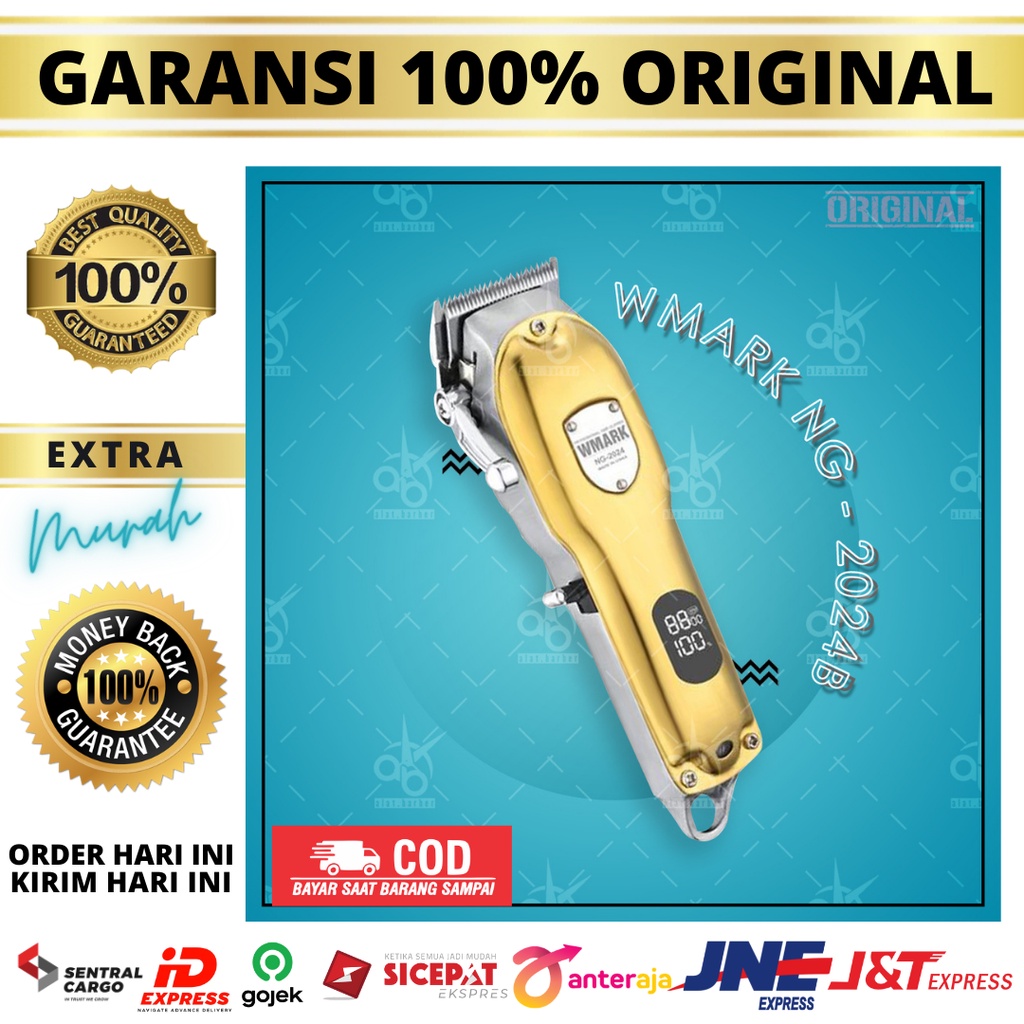 Wmark NG 2024 B Hair Clipper Cordless Alat Cukur Rambut Elektrik Barbershop