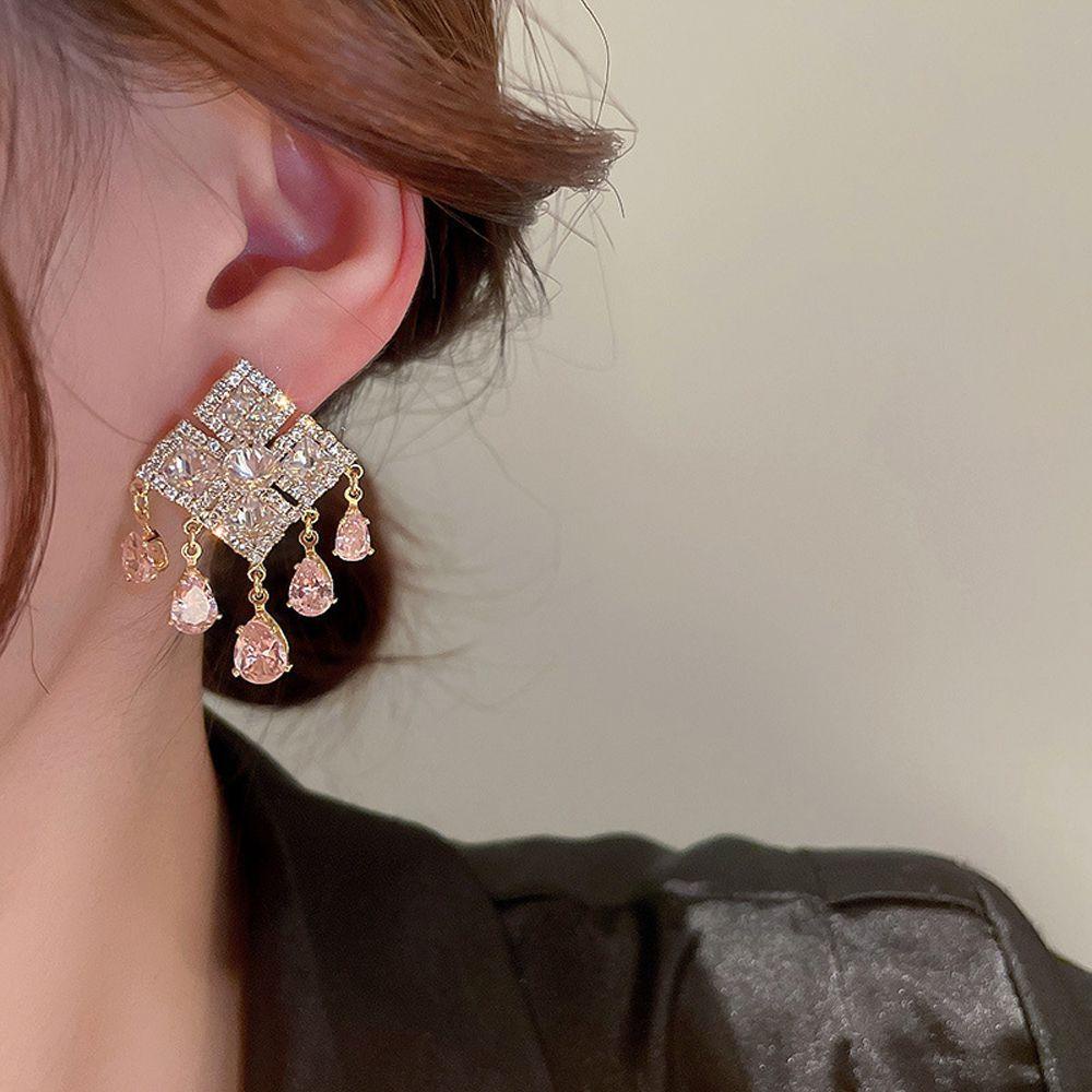 Needway Korea Style Stud Earring Manis Serbaguna Jarum Perak Surat Cinta Bunga Kupu-Kupu Telinga Gesper