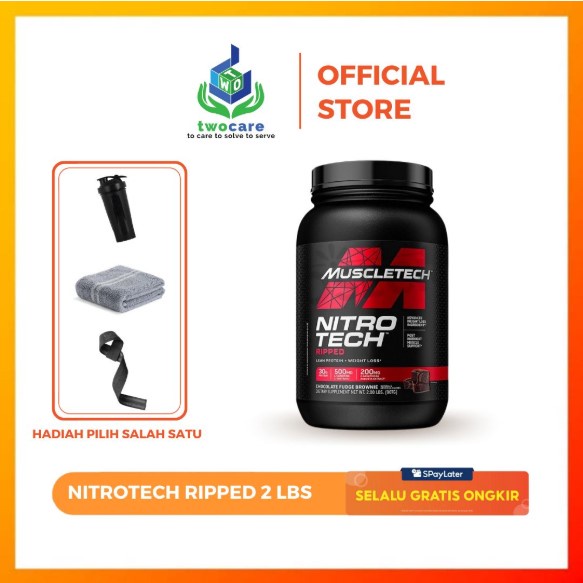 Muscletech Nitrotech Ripped 2lb 2 lbs Whey Protein