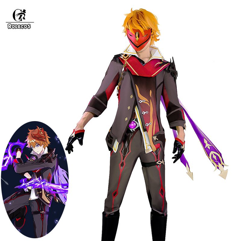 Tartaglia Cosplay Costume Game Genshin Impact Tartaglia Childe Cosplay Costume Men Uniform Outfits H