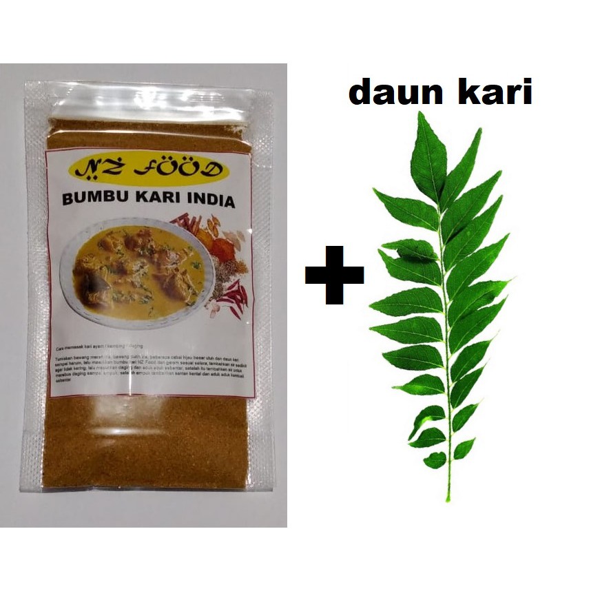 

bumbu kari india NZFood + free daun kari kering untuk 1 kg daging