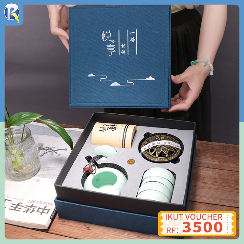 chinese tea set premium/set teh kungfu berkualitas tinggi untuk natal, imlek, hari besar/hadiah berk