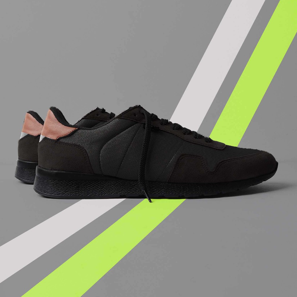 NORDIC BLACK |ManNeedMe x FSTP| Sepatu Sneakers Pria Casual Sporty ORI