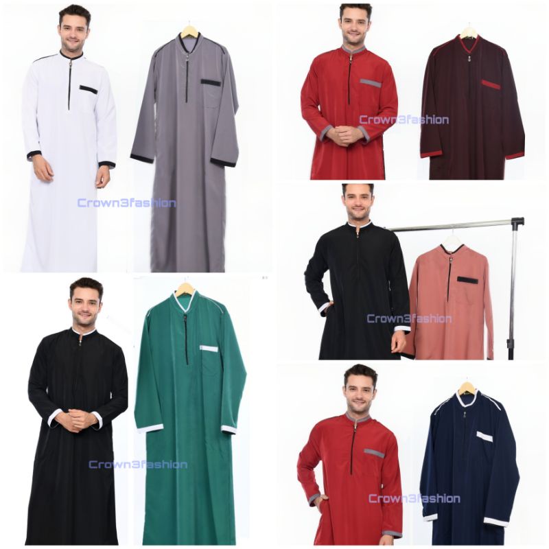 JUBAH SAUDI PRIA MODERN VIRAL TERBARU √COD OK