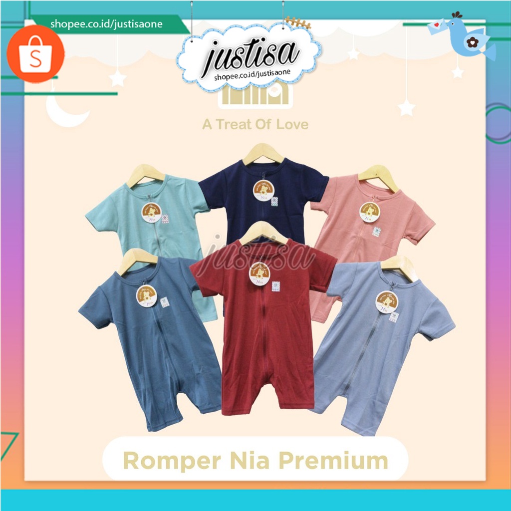 Promo !! JUMPER BAYI POLOS/ROMPER NIA PREMIUM ROMPER BAYI WARNA TUA