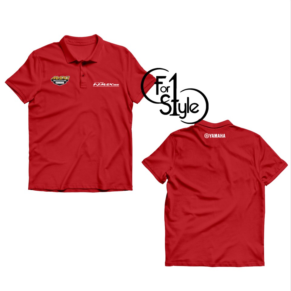 Polo Shirt Kaos Polo YAMAHA NMAX LIVE THE PRIDE MAXI LOGO Kaos OtomotiS