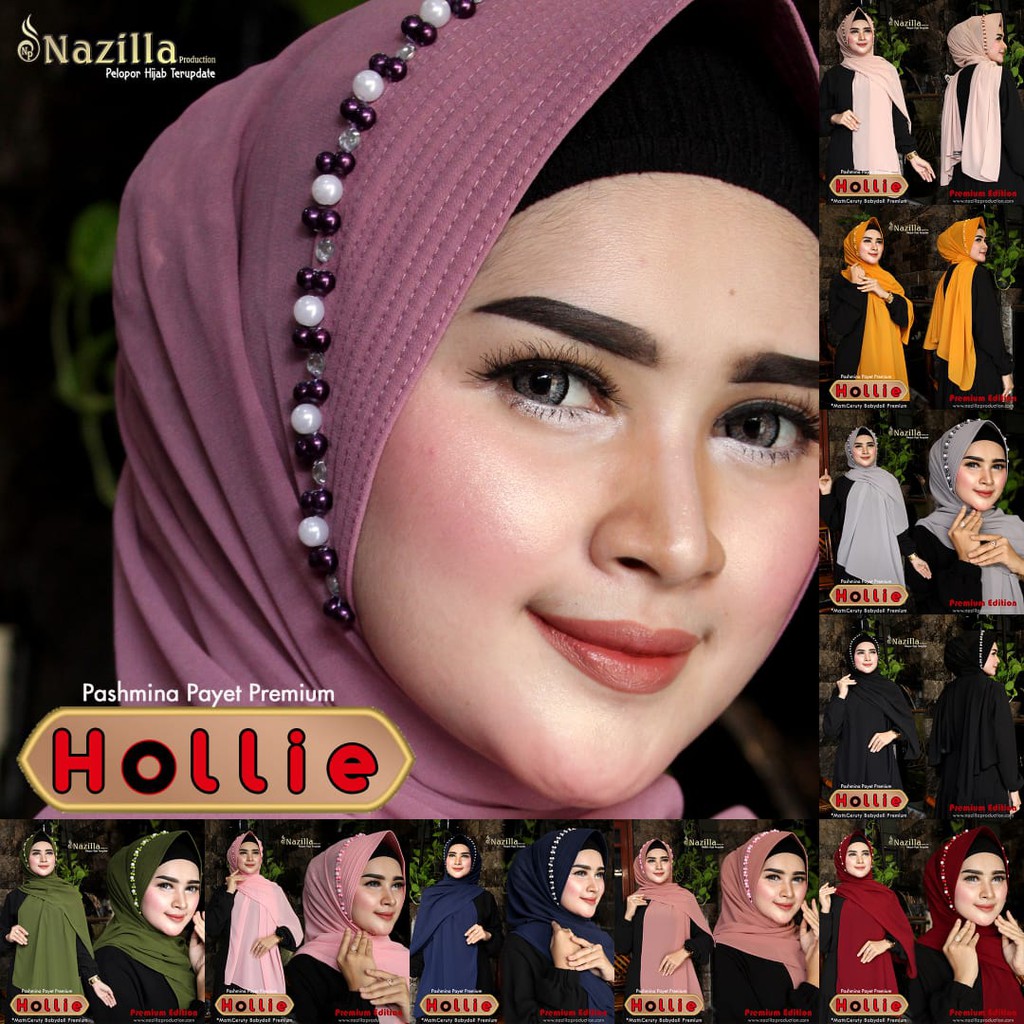 Jilbab Pasmina Pashmina Nazilla Hollie Nazila Krudung Wanita Hijab Instan Model Terbaru 2021 Termura