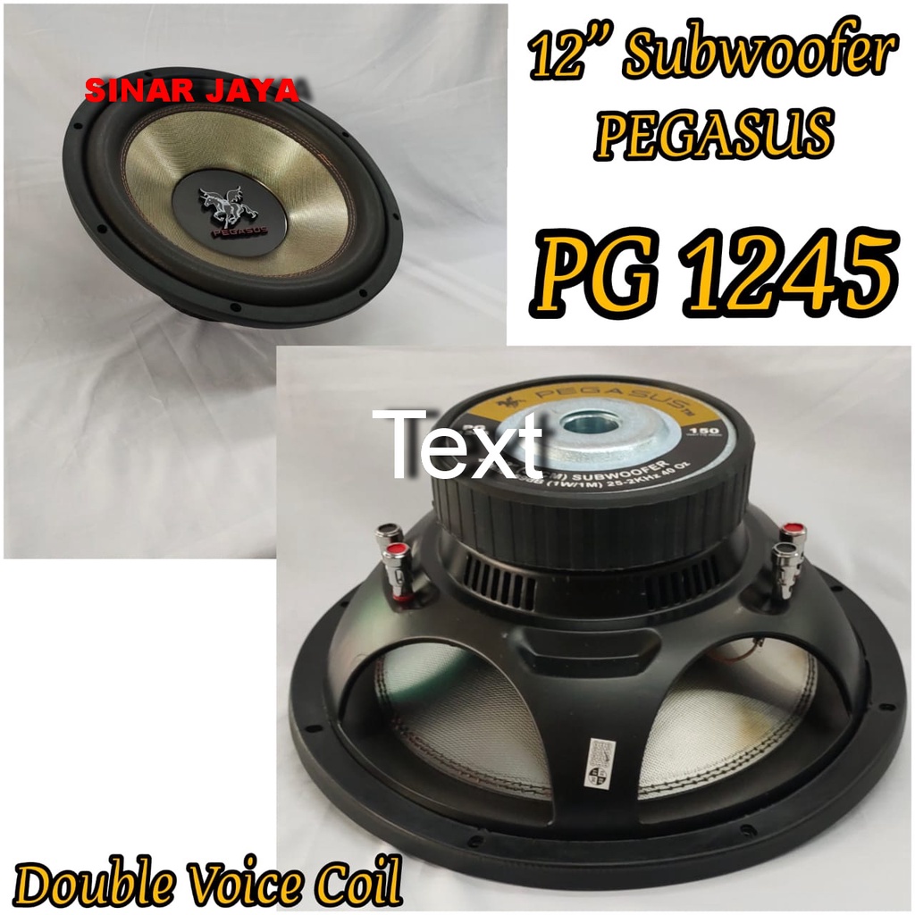 Speaker Subwoofer Double Coil 12 Inch Pegasus PG 1245 12" PG1245