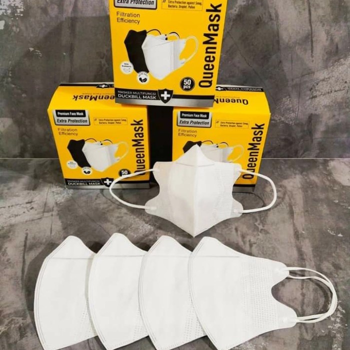 Masker Duckbill Embos Garis ALKINDO C CARE Isi 50pcs