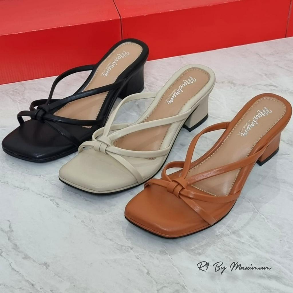 R9 Sendal Ester Heels Wanita 5cm Dusty