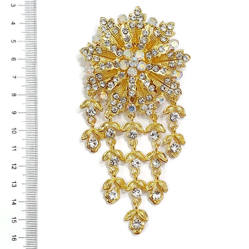 Bros Kebaya Susun Jumbo Flowie/Bros Penganten Bros Manten/Bros Besar/Bros Rumbai-New D - Gold