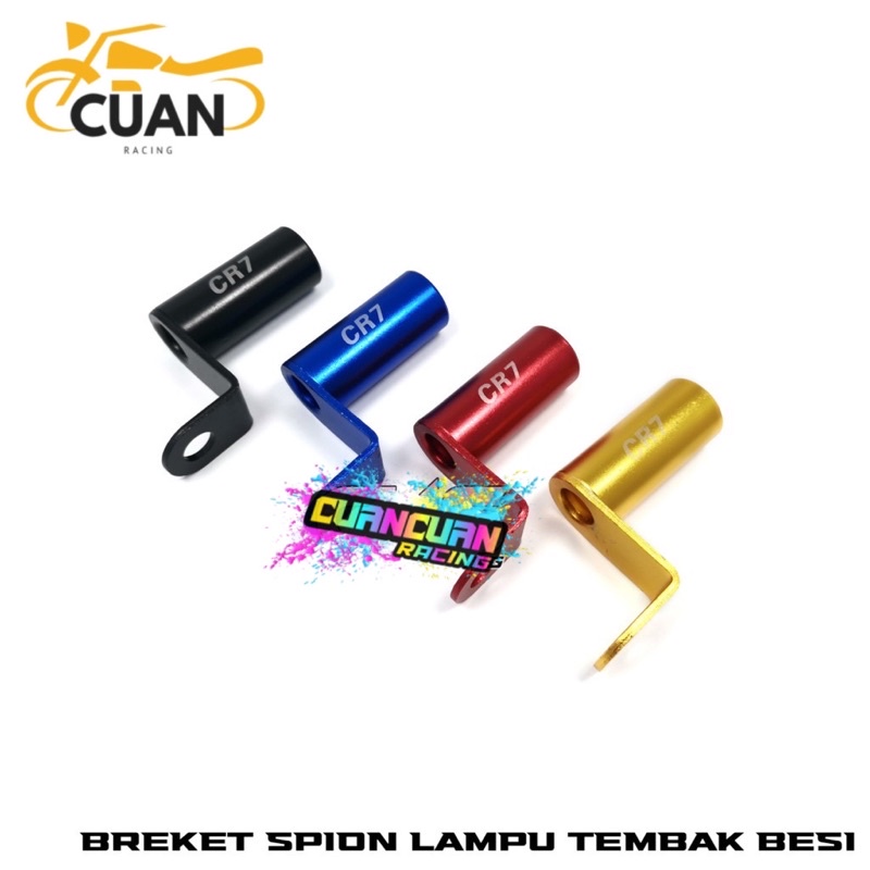 Breket Spion Dudukan Lampu Tembak Pasang di Spion Motor untuk Holder Lampu tambahan