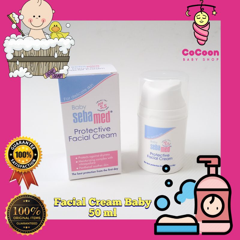 Krim Wajah Bayi Sensitif / Baby Sebamed Protective Facial Cream 50 ml