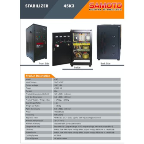 Stabiliser Samoto SMT-45K3 45000 45kva 3phase Stabilizer